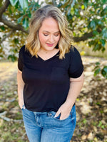 Jess Solid Color Pocket Tee (Multiple Colors)
