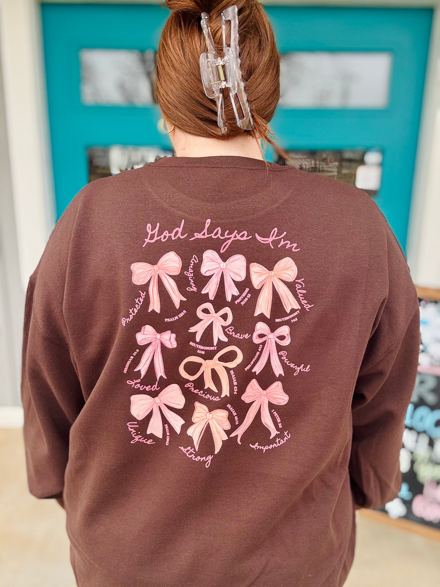 (RESTOCK) God Says Bows Sweatshirt