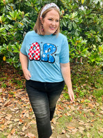 AR Bubble Letter Tee On Bella Canvas