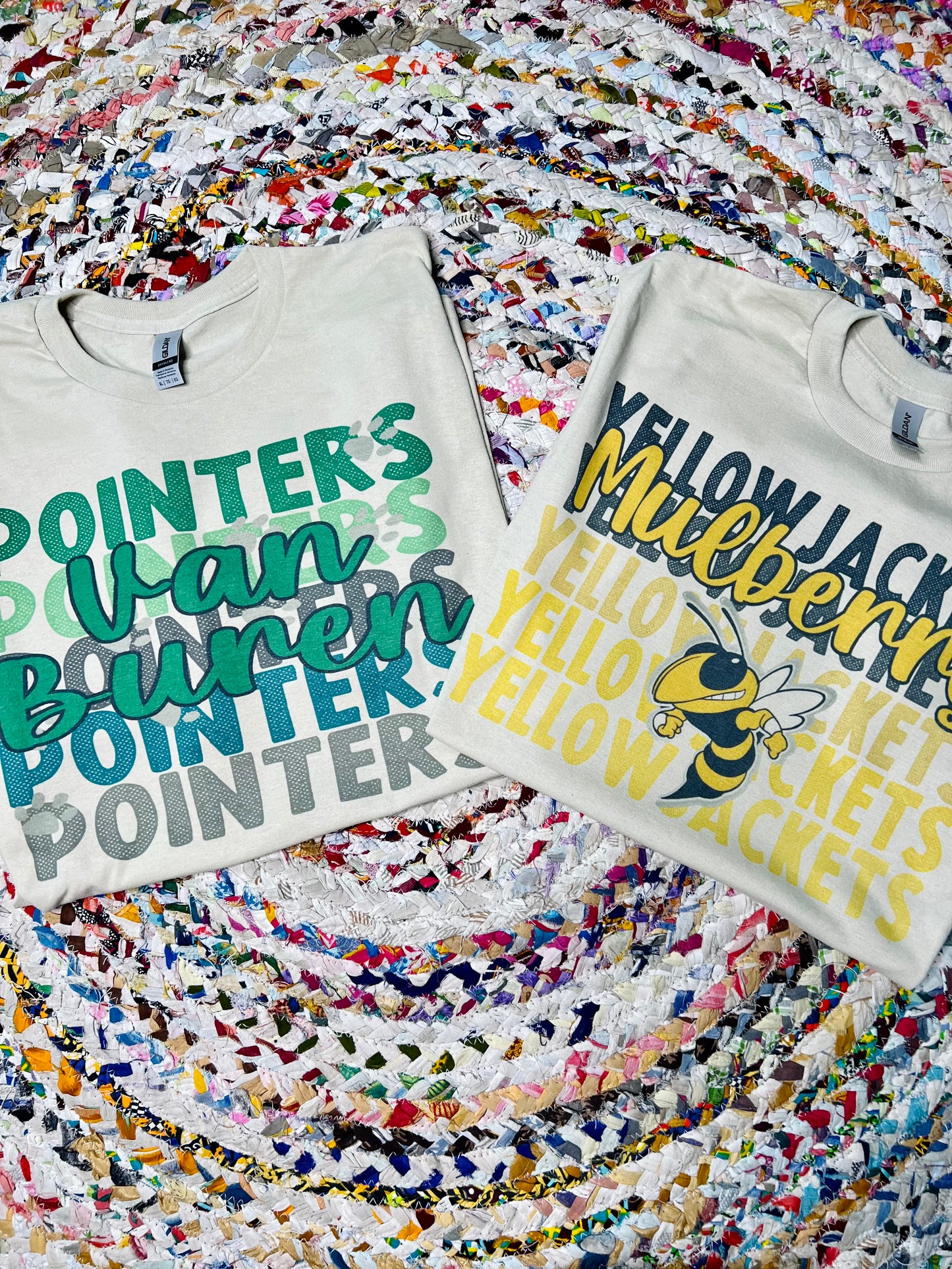 School Spirit Stacked Tee (Customizable)