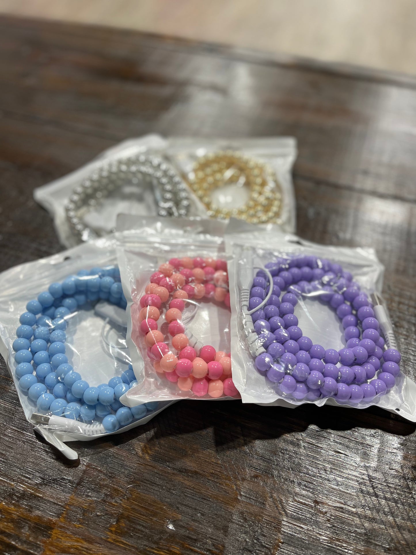Beaded Phone Charger (Any Phone-Multiple Colors)