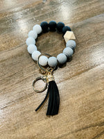 Stretchy Beaded Rubber Keychain (Multiple Colors)