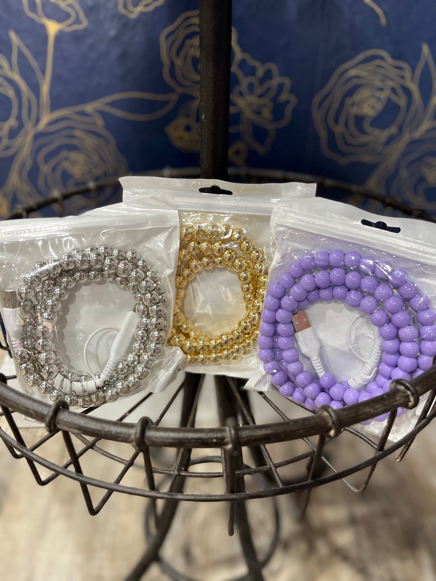 Beaded Phone Charger (Any Phone-Multiple Colors)
