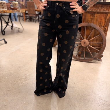 Market Special: Black Polka Dot Denim
