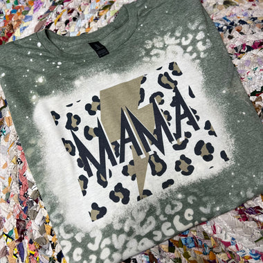 Mama Leopard Bleached Tee