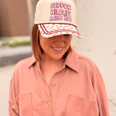 Support Wildlife, Raise Kids Embroidered Hat