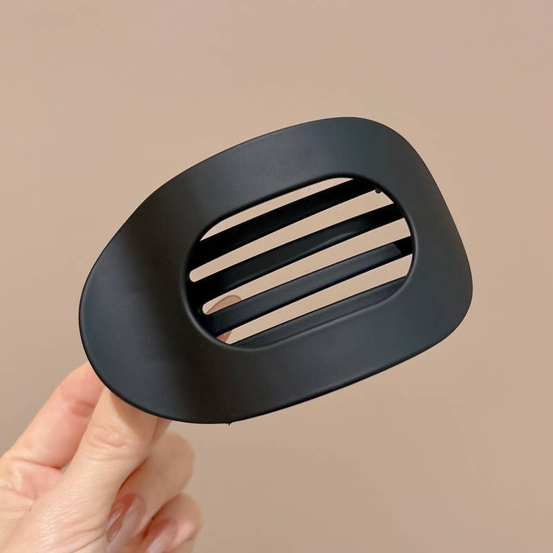 Jumbo Lay Flat Oval Hair Claw Clips (Multiple Colors)
