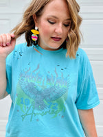Free Bird Neon Distressed Graphic Tee (Multiple Colors)