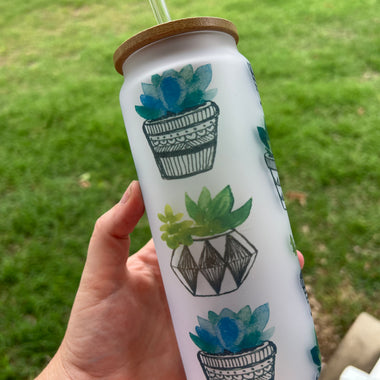 25 oz Frosted Succulent Libby Cup