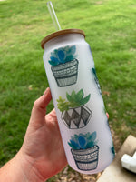 25 oz Frosted Succulent Libby Cup