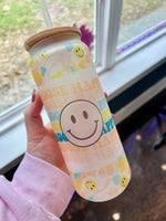25 oz Choose Happy Frosted Glass Can