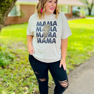 Mama Lightning Bolt Tee