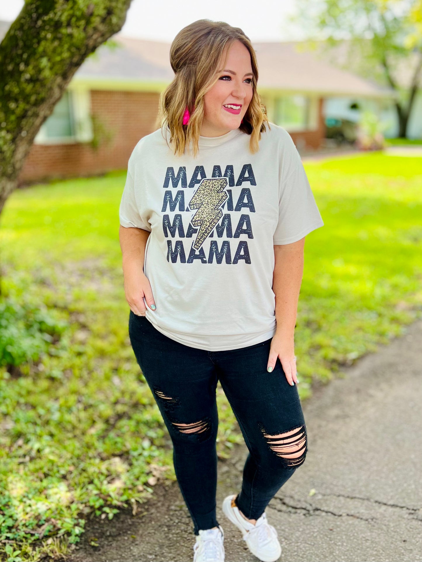 Mama Lightning Bolt Tee
