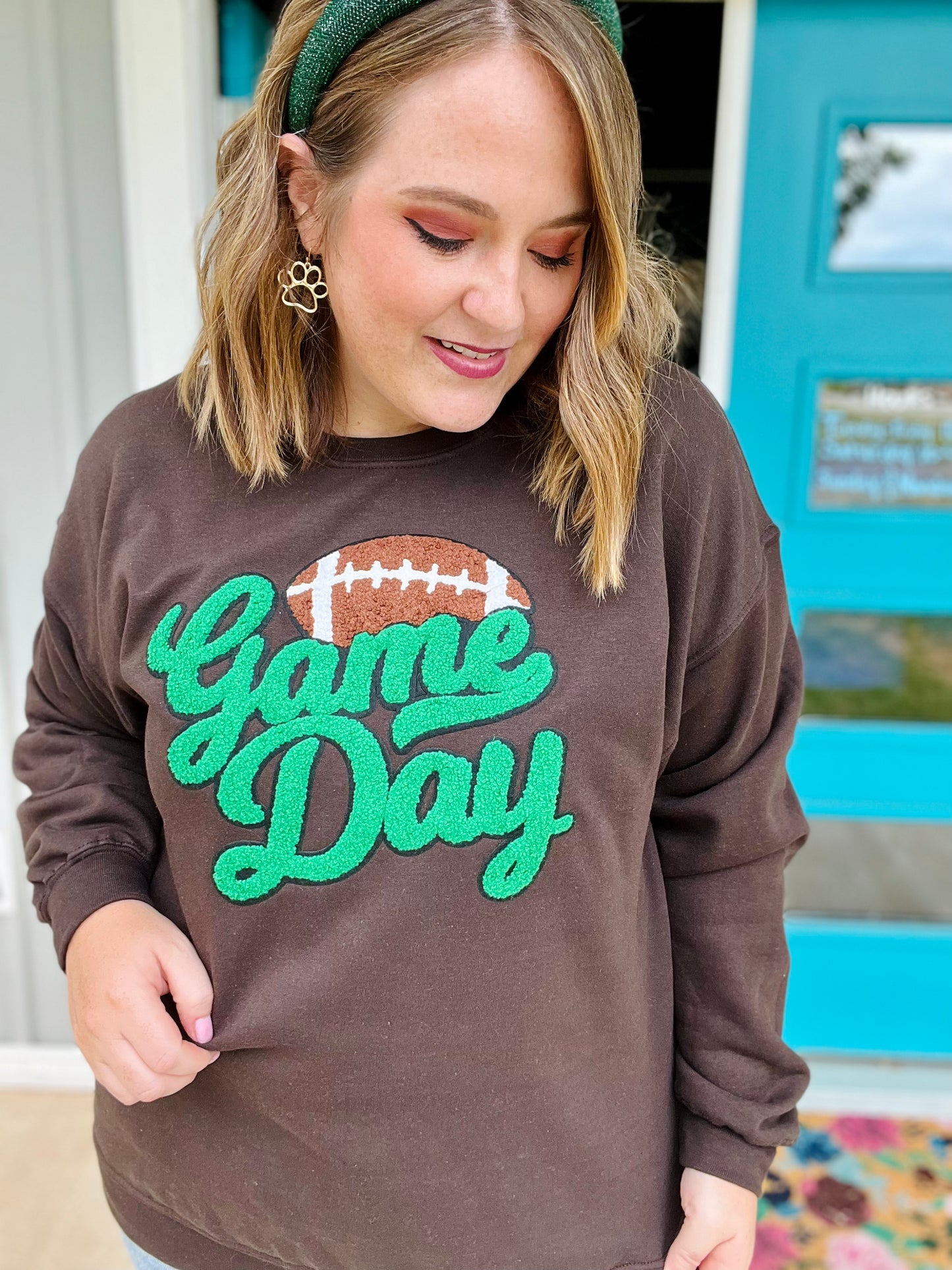Game Day Chenille Patch Sweatshirt (Any Color!)