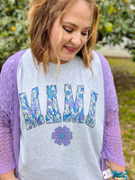 Floral Mama Tee on Gray