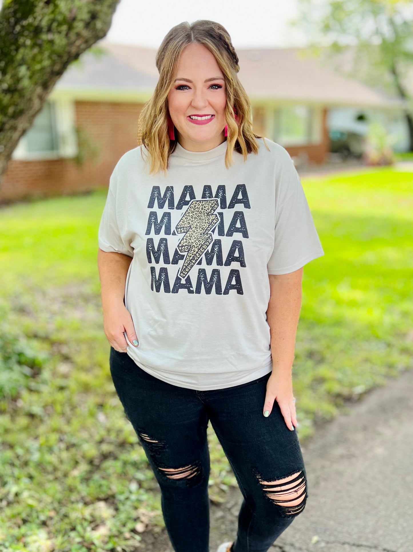 Mama Lightning Bolt Tee