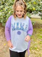 Floral Mama Tee on Gray