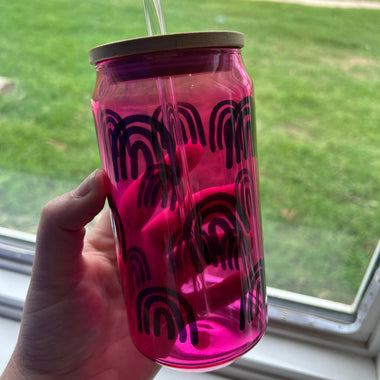 16 oz Rainbow Libby Glass (Multiple Colors)