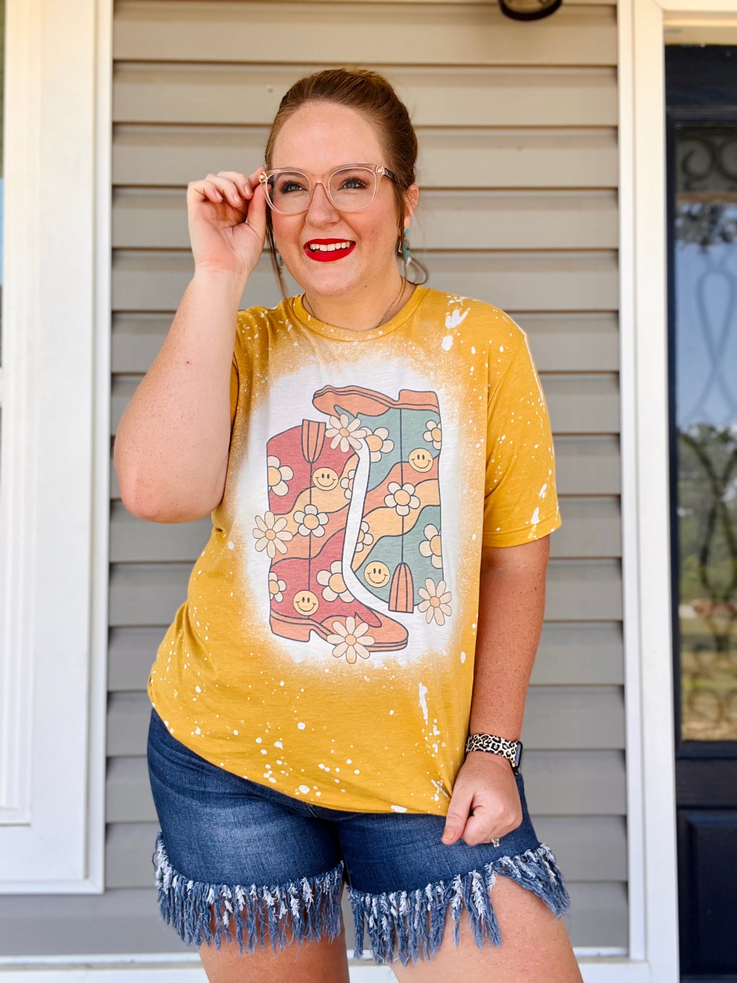 Boot Scootin’ Retro Bleached Tee