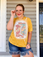 Boot Scootin’ Retro Bleached Tee