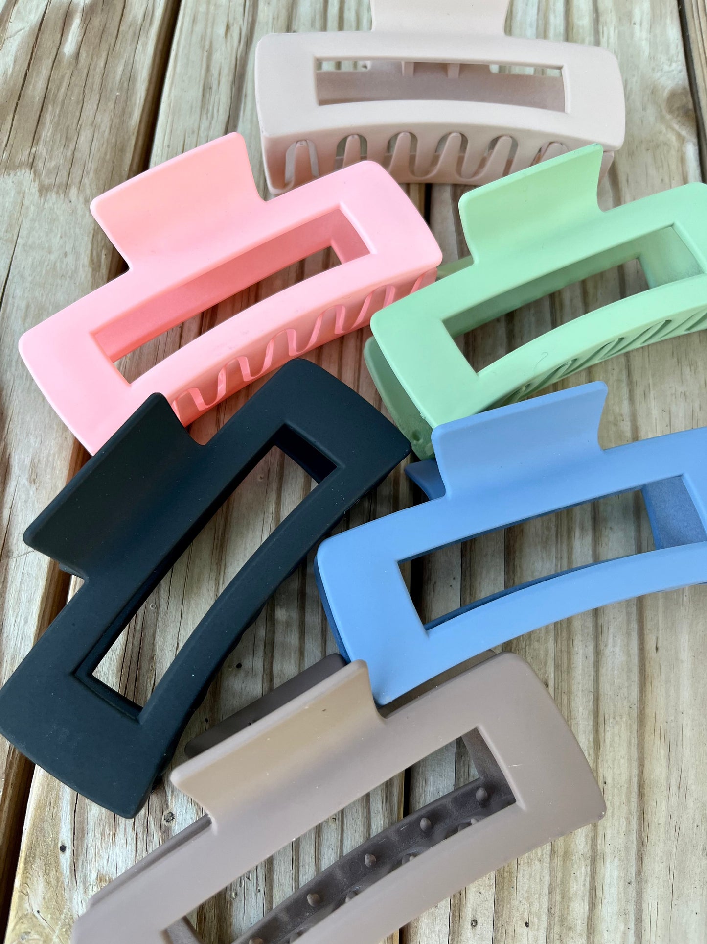 (NEW) Rectangular Matte Claw Clips