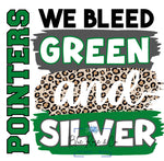 "We Bleed" School Colors V-Neck Tee on Oatmeal (Customizable)