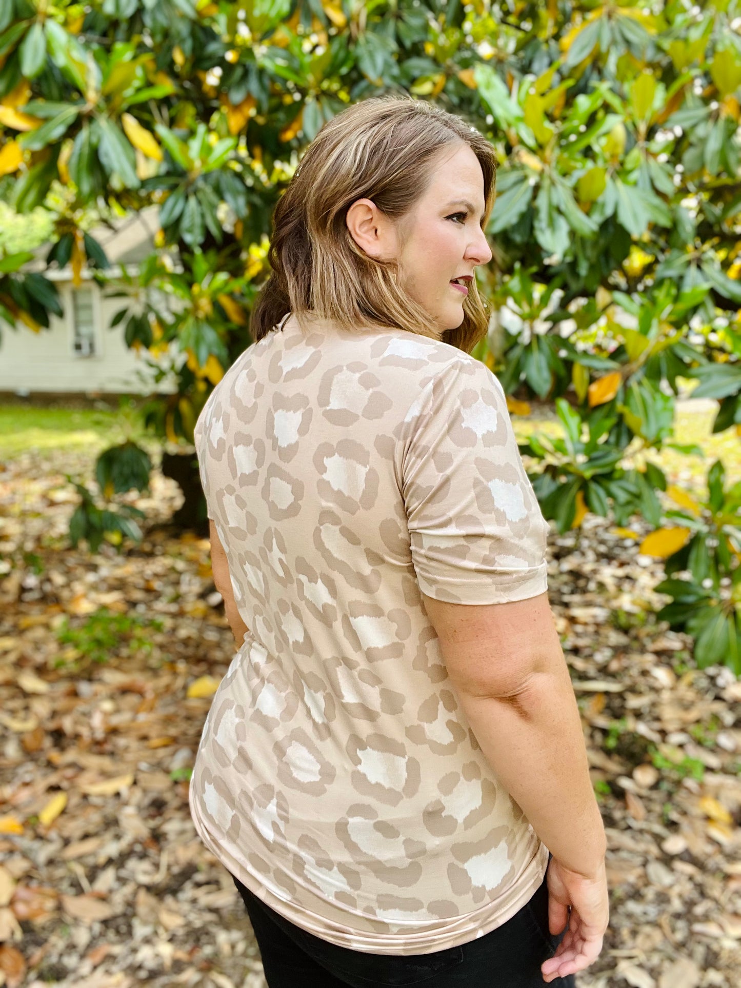 Can’t Throw Stones on Leopard Tee