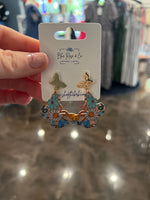 Gold Tone Butterfly Earrings