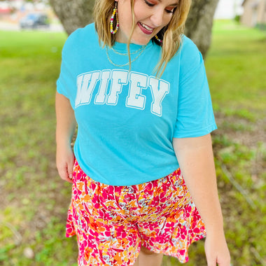 Teal Wifey Tee