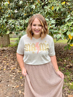 Rocker Mama Tee on Oatmeal V-Neck