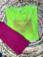 Free Bird Neon Distressed Graphic Tee (Multiple Colors)