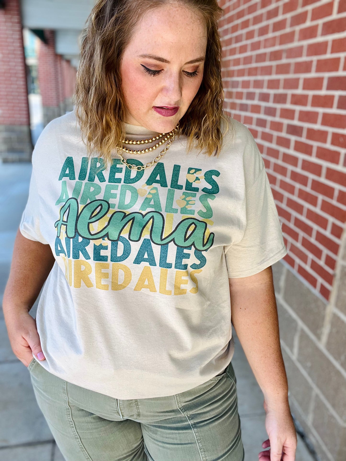 School Spirit Stacked Tee (Customizable)