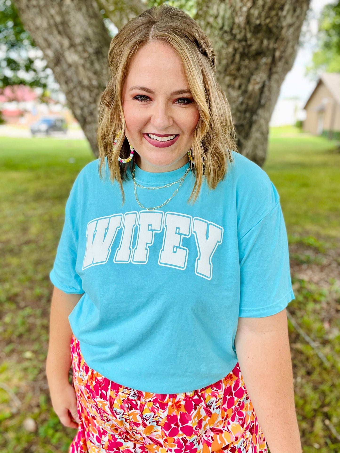 Teal Wifey Tee