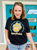 Airedale Paw Tee on Black