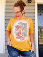 Boot Scootin’ Retro Bleached Tee