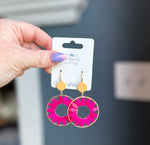 Metal Petal Drop Earrings (Multiple Colors)
