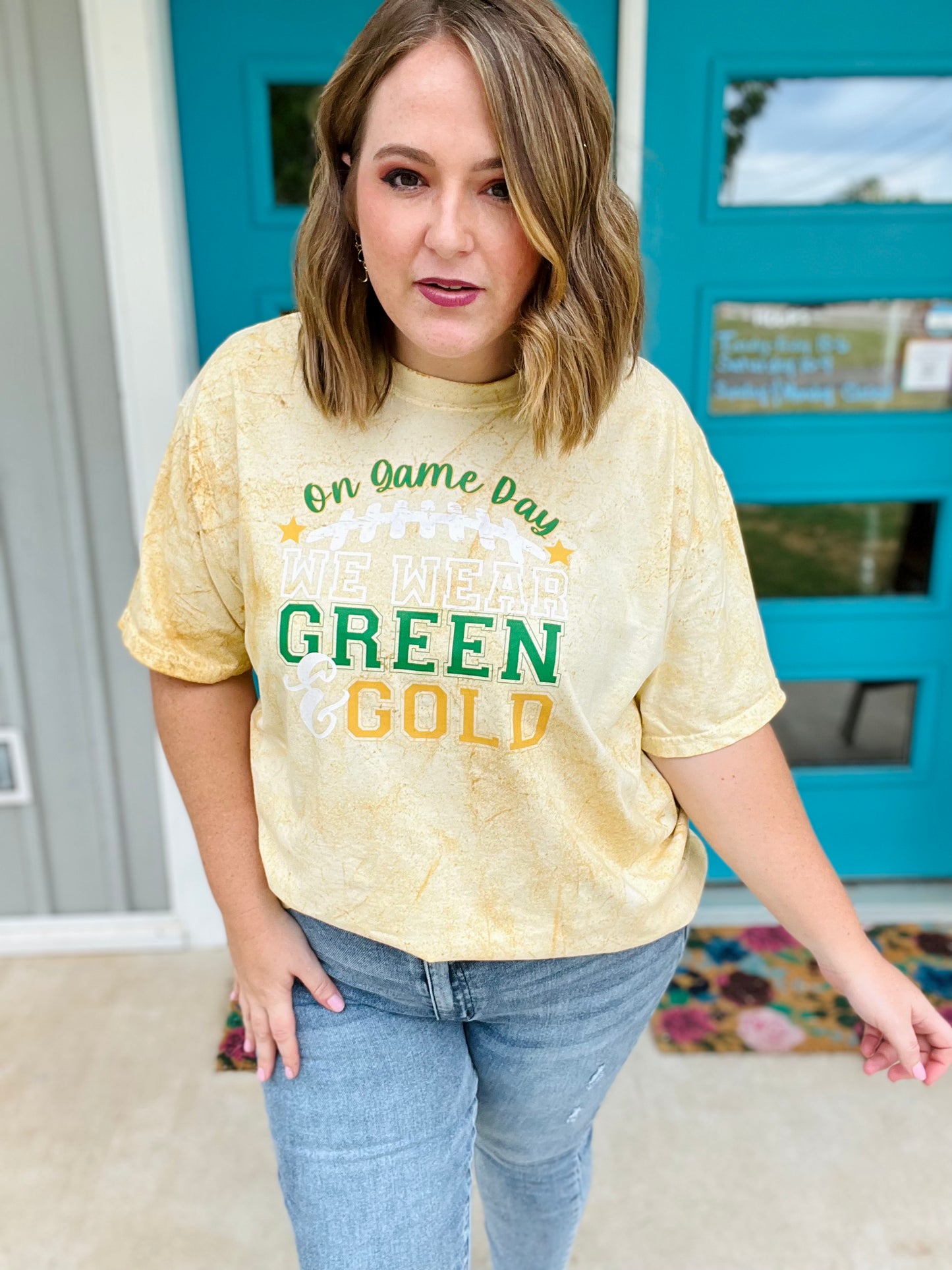 On Game Day Graphic Tee on Citrine