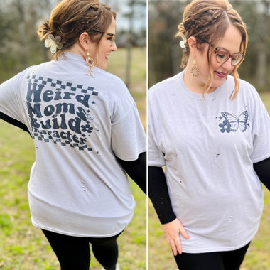 Weird Moms Graphic Tee on Gray