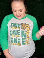 One Family School Spirit Raglan Tee(Any Mascot)