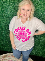 Focus on the Good Heathered V-Neck