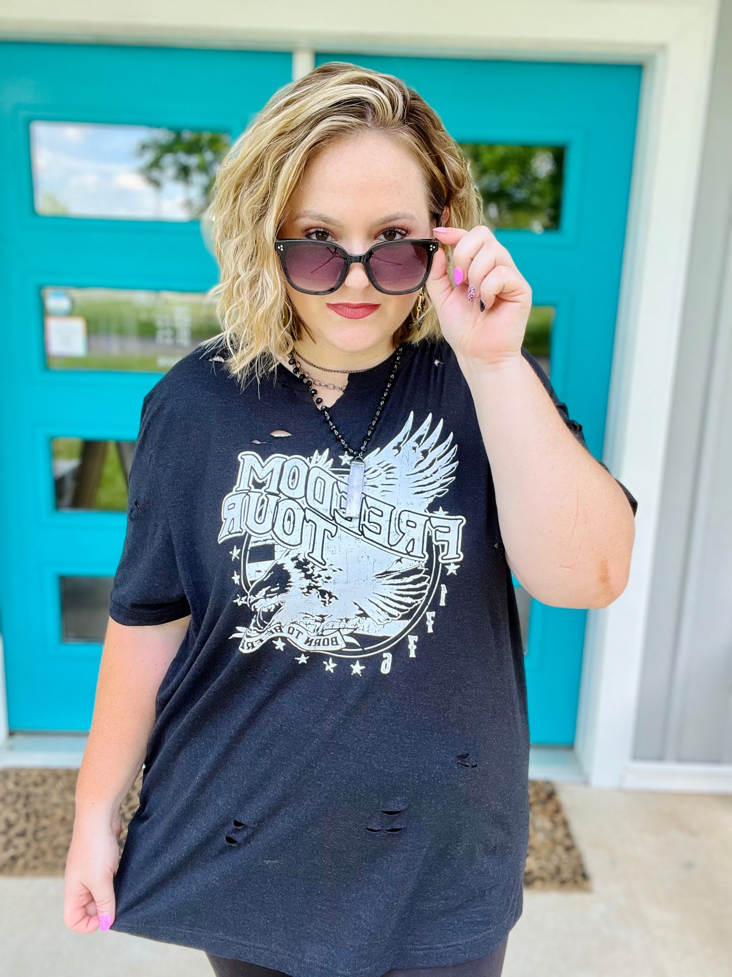 Freedom Tour Distressed Graphic Tee