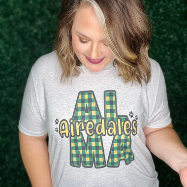 Alma Plaid Tee on Grey