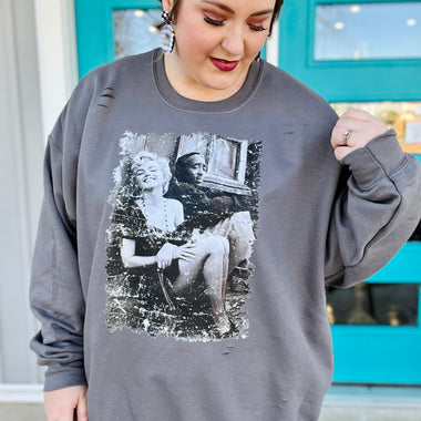 Marilyn/Tupc Distressed Sweatshirt