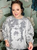 He Heals Hand Dyed Tee on Gray