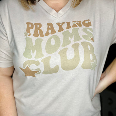 Praying Mom’s Club on Cream V-Neck