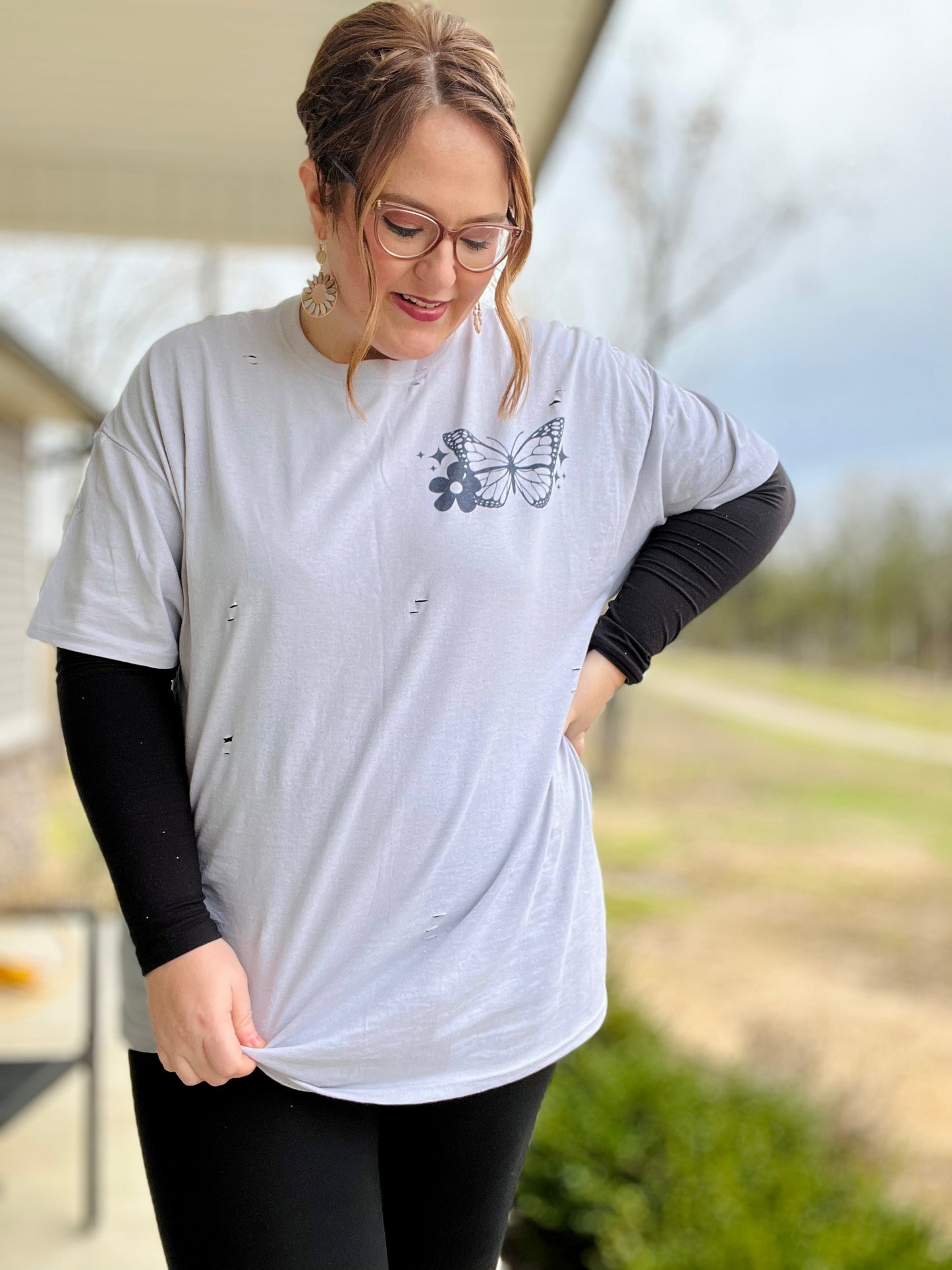 Weird Moms Graphic Tee on Gray