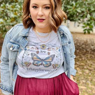 Be Transformed Graphic Tee on Heathered Gray