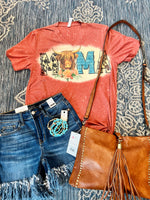 Bleached Mama Cow Print Tee