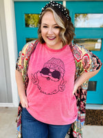 Hippie Santa on Red Acid Washed