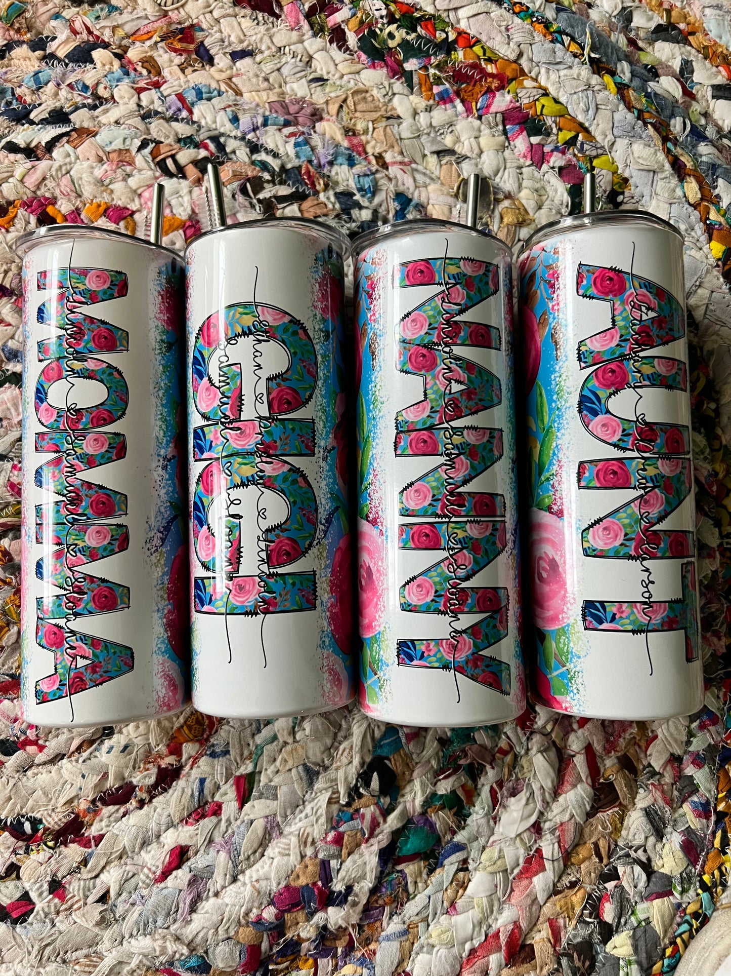 Floral Custom 20 oz Metal Tumbler